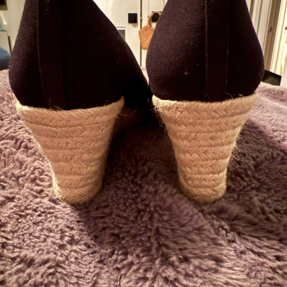 J. Crew Black Espadrille Wedges - Size 9 (Black) BRAND NEW - Picture 4 of 4